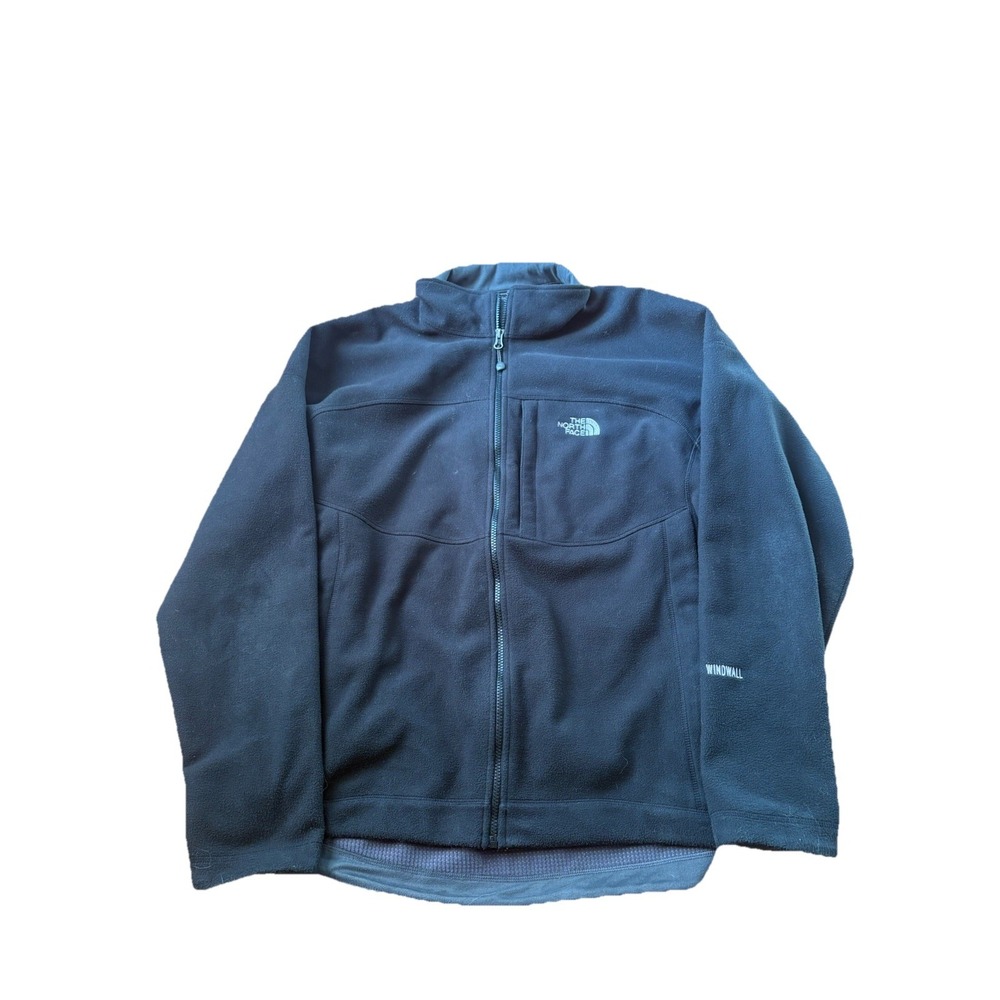 The North Face Softshell Lined Windwall Jacket Black Full Zip Mens XXL Black